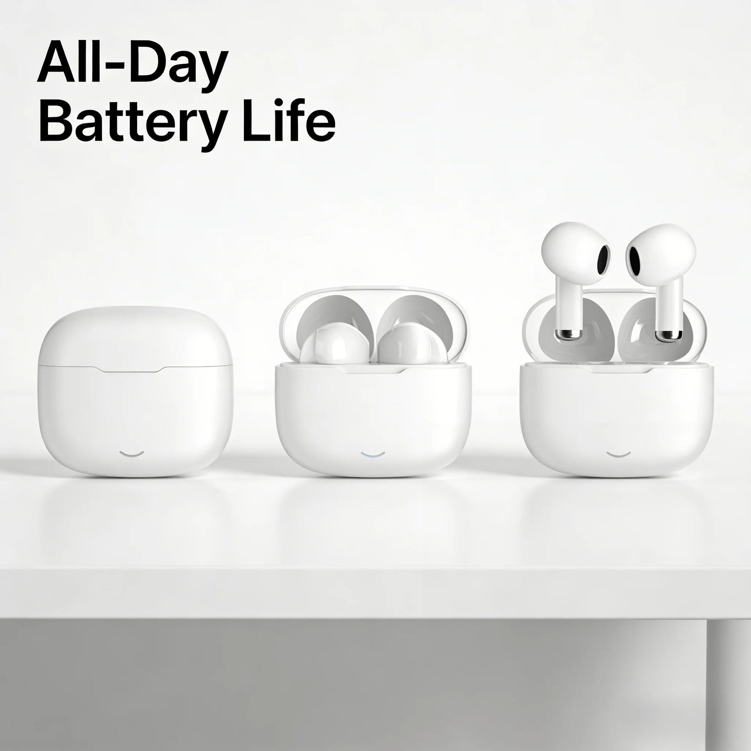 New wireless Bluetooth earbuds with advanced acoustics, compact design, hi-fi sound, ultra-lightweight semi-in-ear fit,