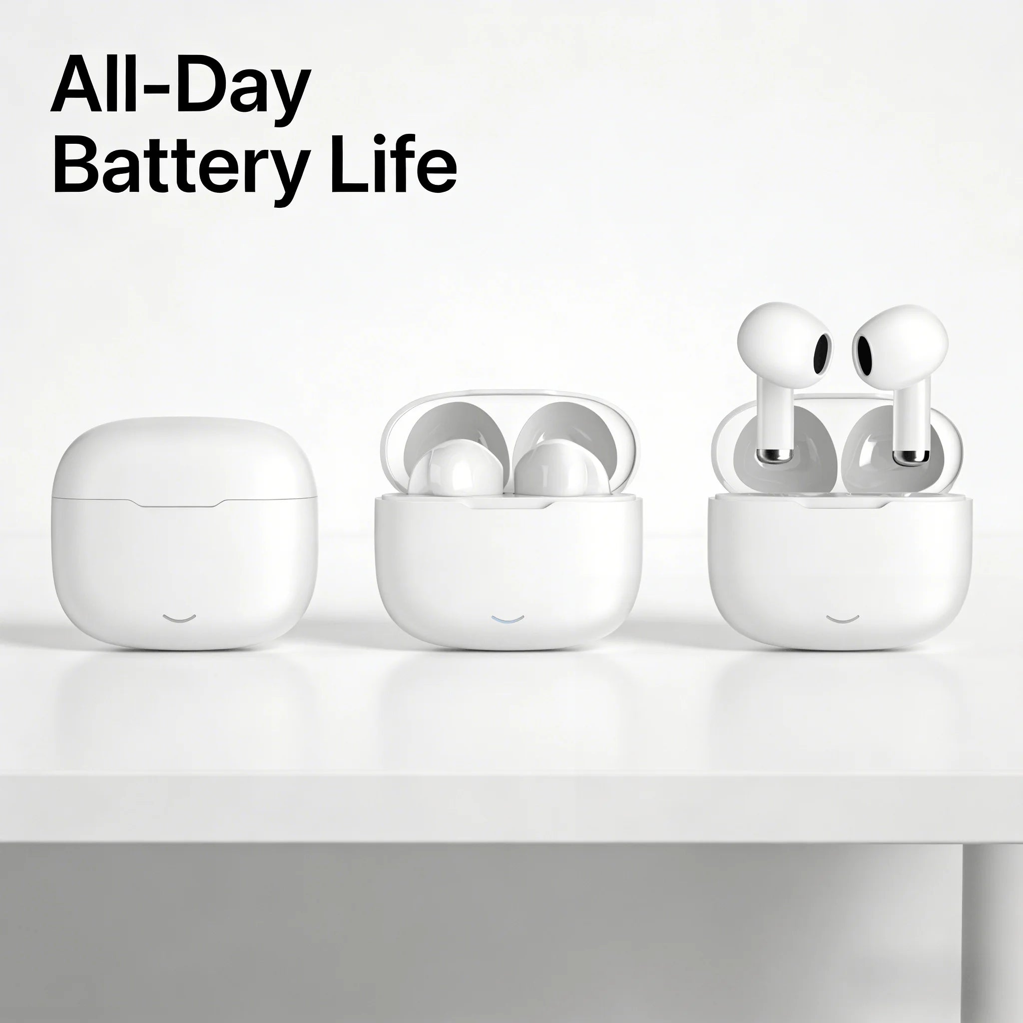 New wireless Bluetooth earbuds with advanced acoustics, compact design, hi-fi sound, ultra-lightweight semi-in-ear fit,
