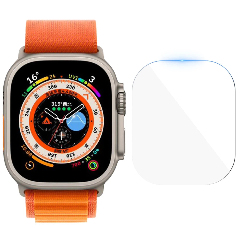 Tempered Glass for Apple Watch Ultra 49mm Screen Protector Anti-Scratch for Apple Watch Ultra 2 Smartwatch