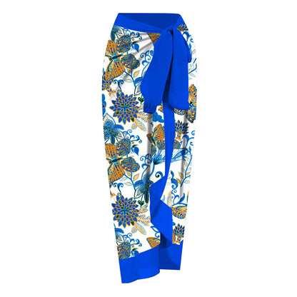2026 New Sexy Print Retro Swimwear Beach Dress Cover Up Long Skirts Skirt Party Outfits Swimsuit Beachwear