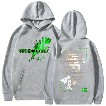 Type O Negative Love You To Death Hoodie Gothic Metal Rock Band Sweatshirt Men&