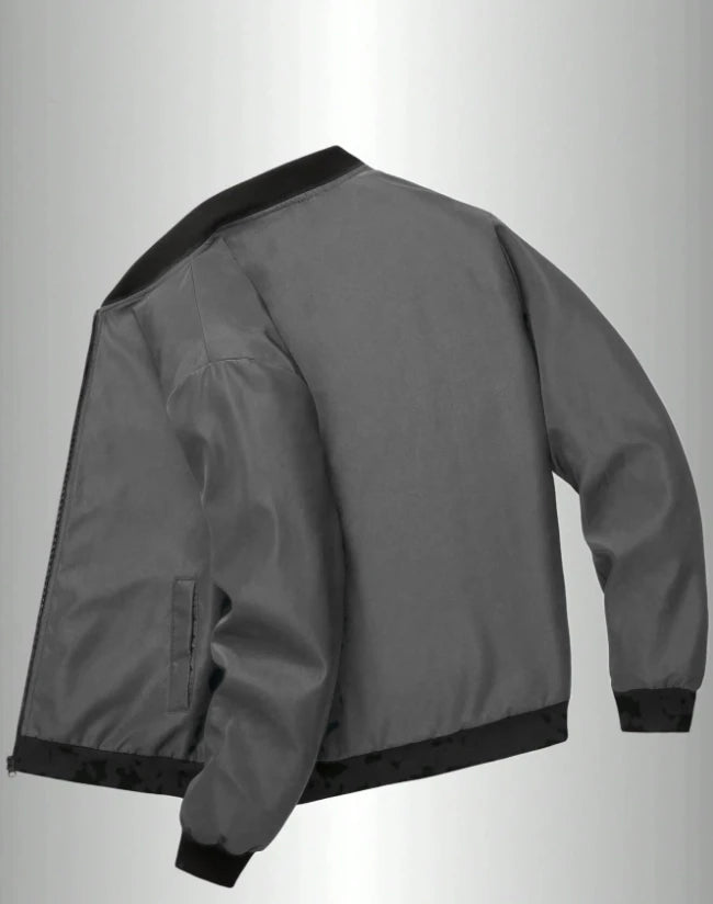 2024 Spring and Autumn New Baseball Collar Short Loose Solid Color Jacket Men&