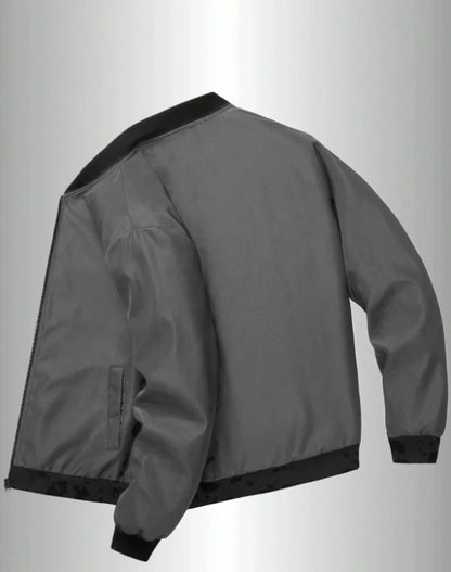 2024 Spring and Autumn New Baseball Collar Short Loose Solid Color Jacket Men&