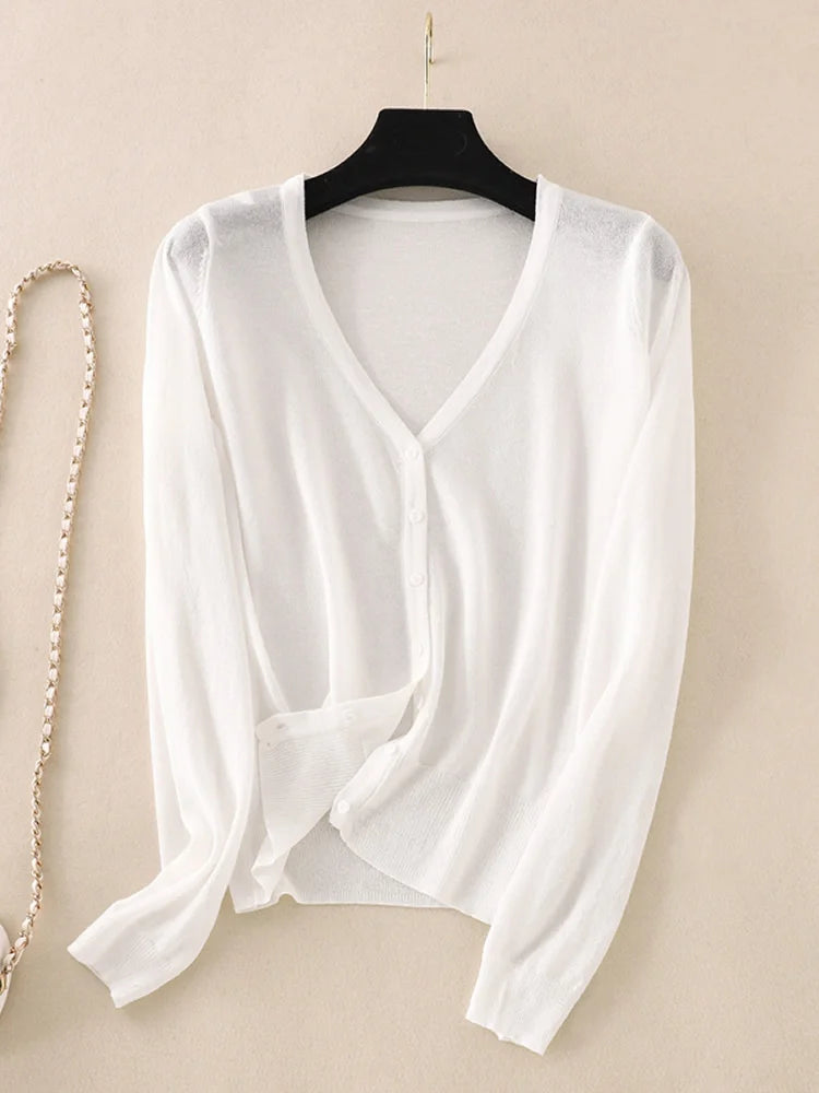 Ice Silk Thin Knitted  Women&