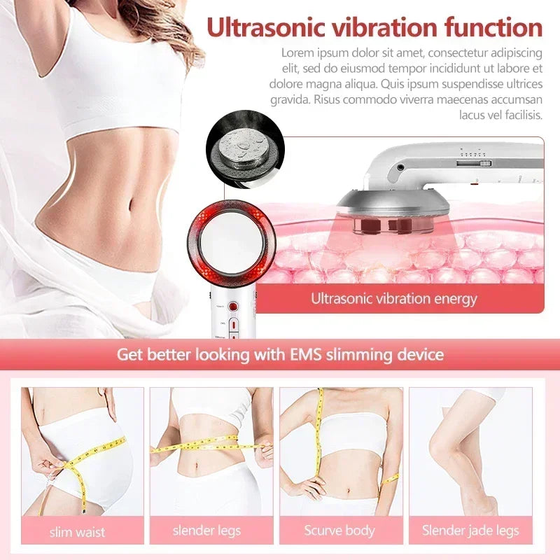 3 IN 1 EMS Ultrasonic Cavitation Weight Loss Machine Anti Cellulite Fat Burner Infrared Slimming Machin Beauty Apparatus Care