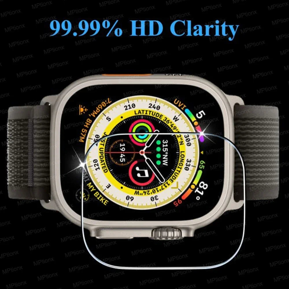 Tempered Glass for Apple Watch Ultra 49mm Screen Protector Anti-Scratch for Apple Watch Ultra 2 Smartwatch