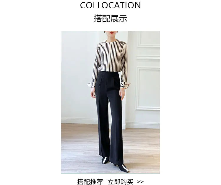 Fashion luxury ladies shirt France style woman printing blouse Long sleeve Tops blusa mujer