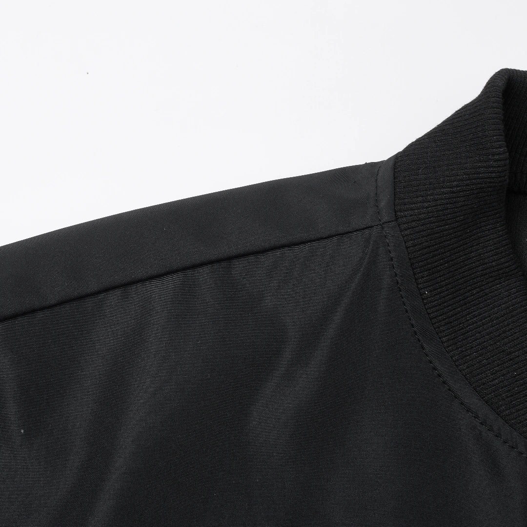 2024 Spring and Autumn New Baseball Collar Short Loose Solid Color Jacket Men&