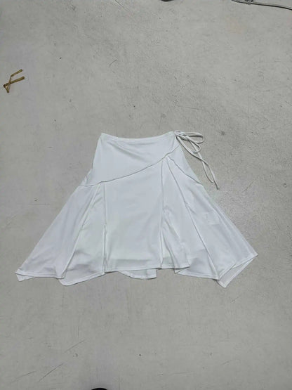 Vacation style temperament irregular European and American fashion spicy girl mid length skirt