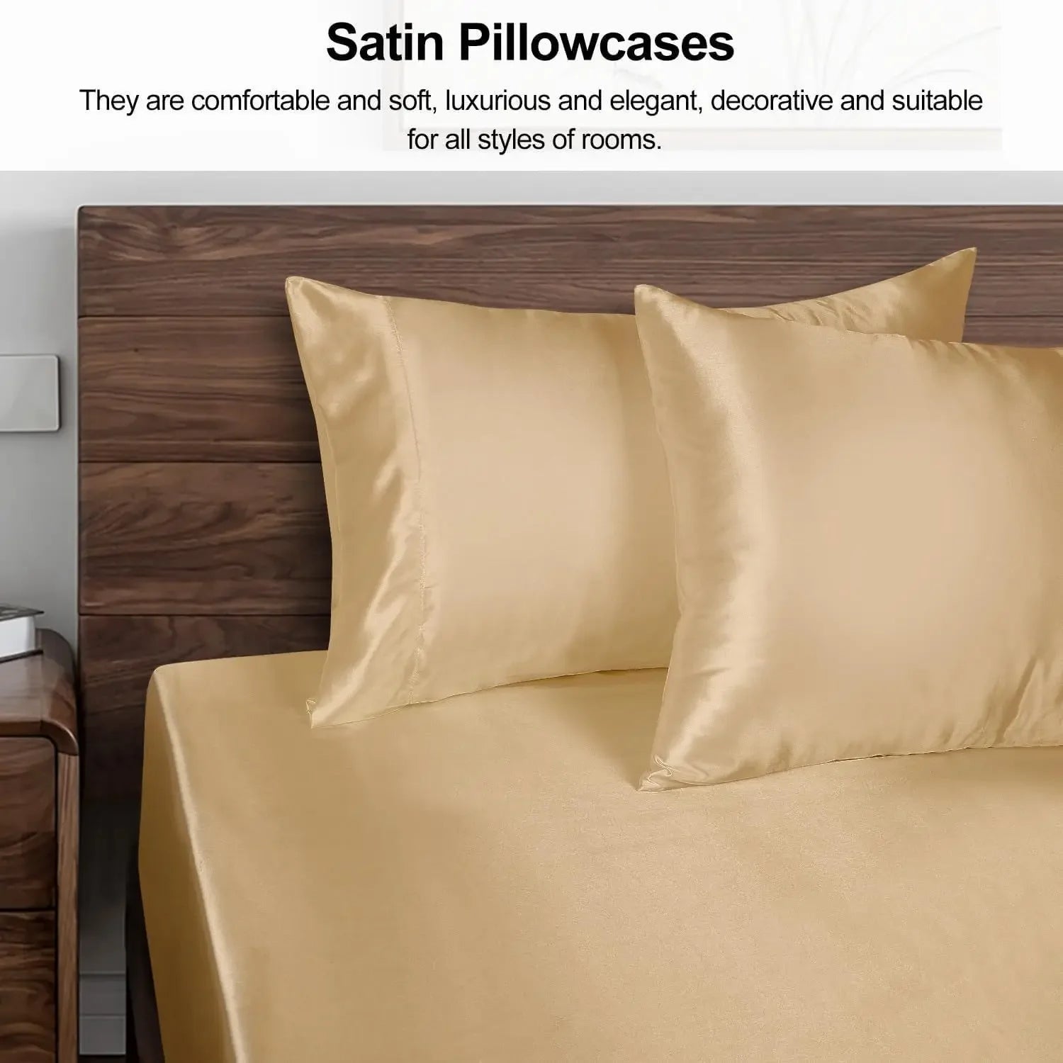 1PC Satin Pillowcase for Hair Similar to Silk Pillow Cases for Skin, Silky &amp; Soft Pillow Covers, Gifts for Her or Him