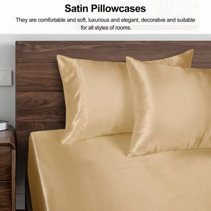 1PC Satin Pillowcase for Hair Similar to Silk Pillow Cases for Skin, Silky &amp; Soft Pillow Covers, Gifts for Her or Him