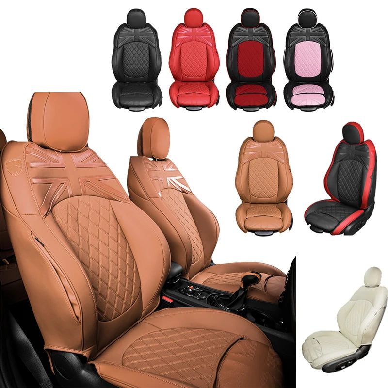 Car Accessories for MINI Cooper R50 R53 HATCHBACK R55 Clubman R56 R57 CABRIO R60 Countryman Custom  Seat Covers Leather Pad