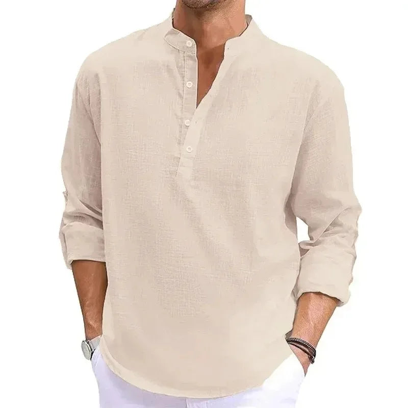 Animal Game Luxury Cotton Shirts for Men Casual Shirts Lightweight Long Henley Shirts Hawaiian Southern T Shirts for Man&