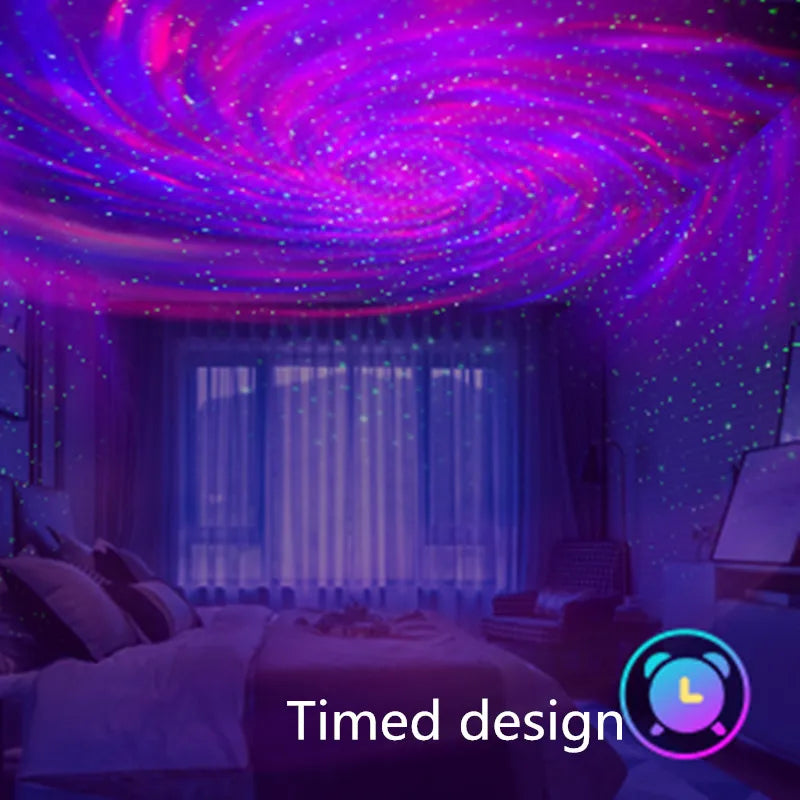 Galaxy Projector - USB-powered portable star projection lamp. Multi-color night light. Fantastical starry night sky effect light