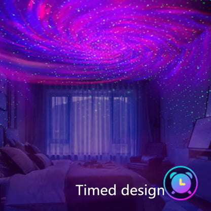 Galaxy Projector - USB-powered portable star projection lamp. Multi-color night light. Fantastical starry night sky effect light
