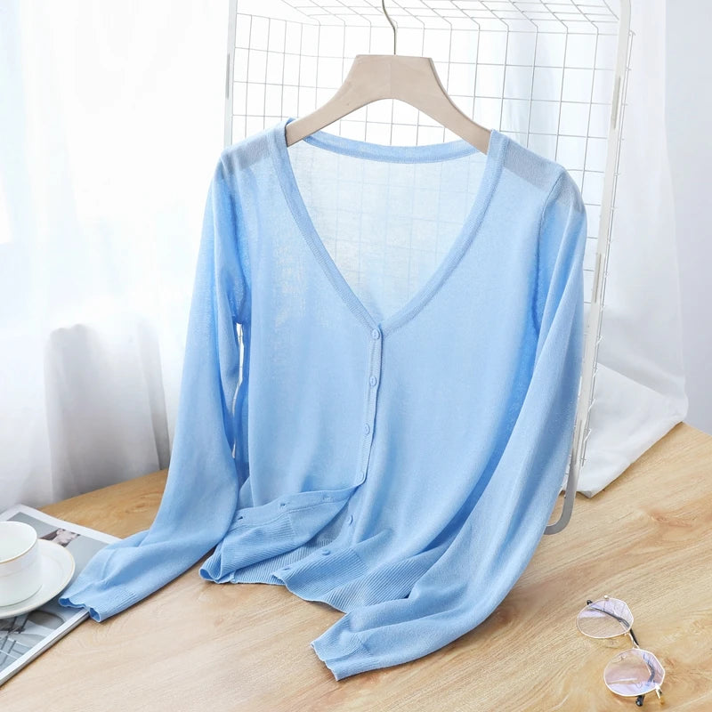 Ice Silk Thin Knitted  Women&