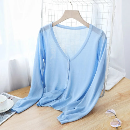 Ice Silk Thin Knitted  Women&