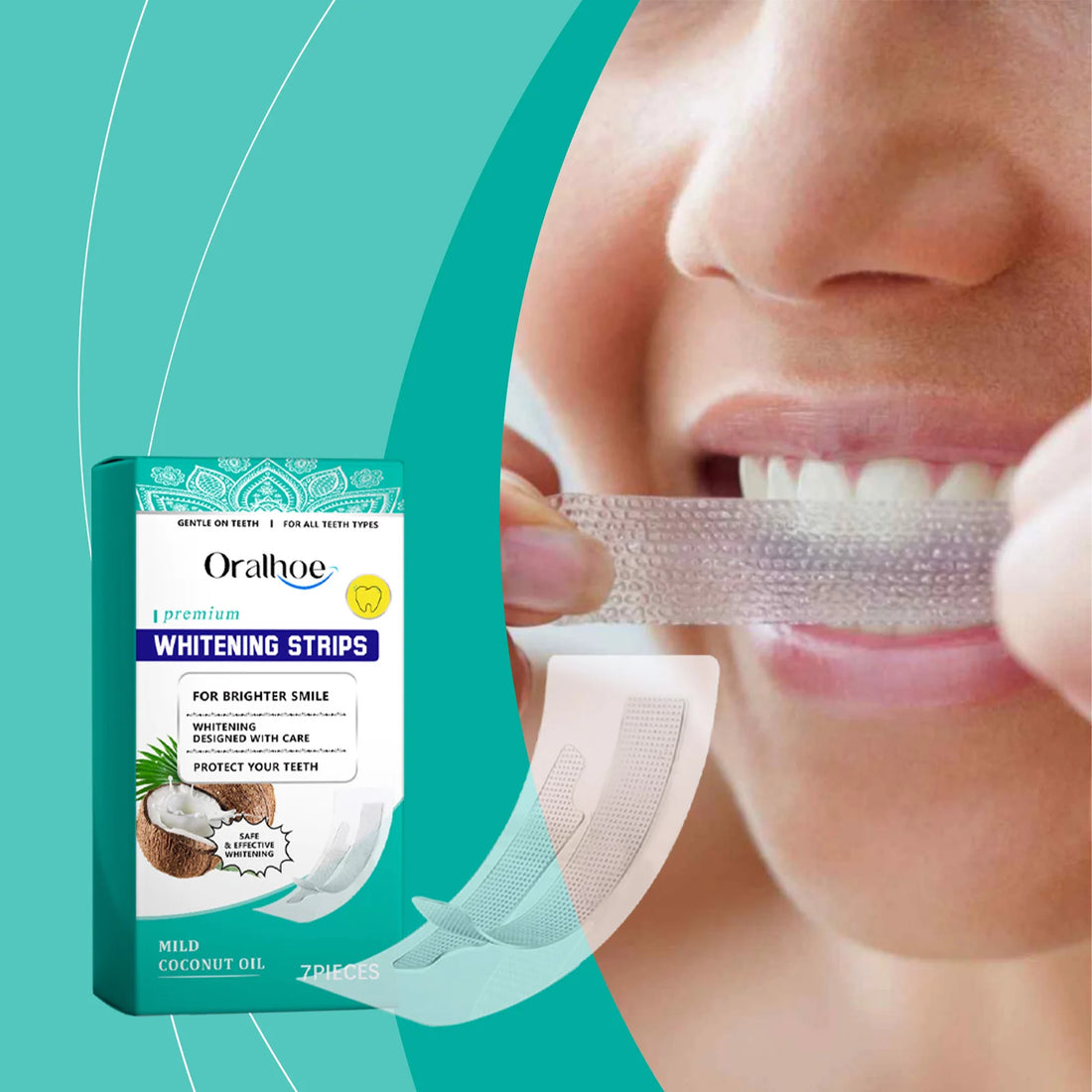Tooth Whitening Strips Remove Tooth Stains Tartar Plaque Lighten Dark Dental Cleaning Improve Bad Breath Bleach Teeth Brightener