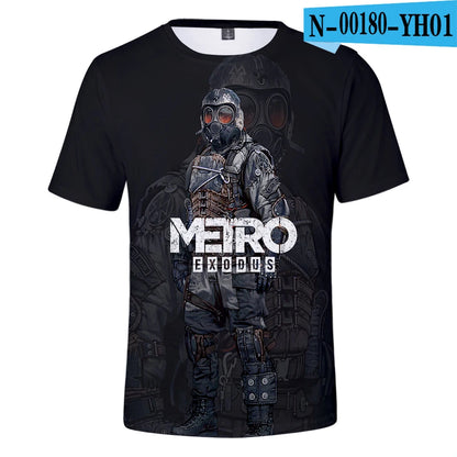 Game Metro Exodus 3D Print T-Shirt Men/Women Summer Fashion Short Sleeves Men Women Casual Trendy T Shirts Oversized