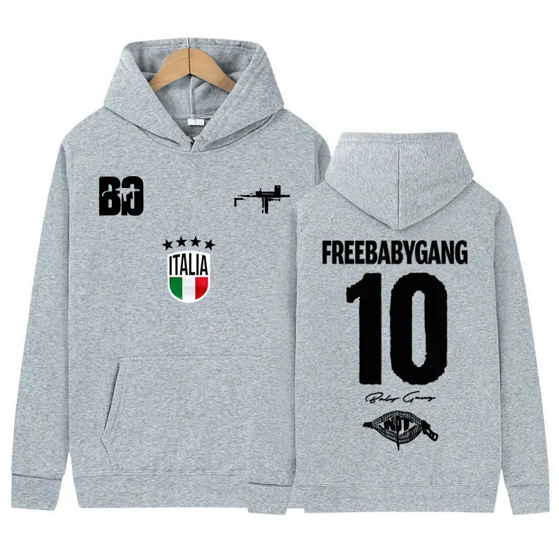 Rapper Baby Gang Tour Album Logo Graphics Hoody Mens Women Clothing Pop Music Sweatshirt Y2K Fashion High Quality Fleece Hoodies