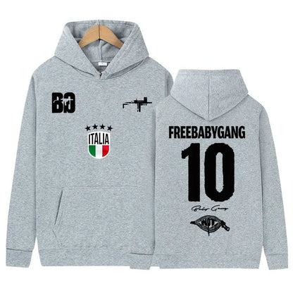 Rapper Baby Gang Tour Album Logo Graphics Hoody Mens Women Clothing Pop Music Sweatshirt Y2K Fashion High Quality Fleece Hoodies