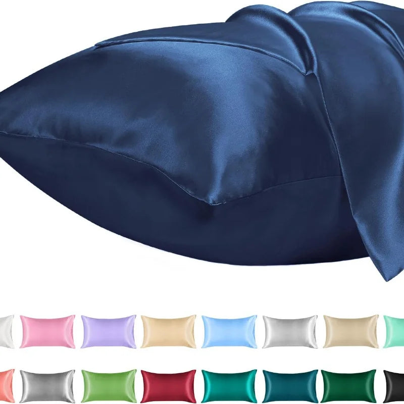 1PC Satin Pillowcase for Hair Similar to Silk Pillow Cases for Skin, Silky &amp; Soft Pillow Covers, Gifts for Her or Him