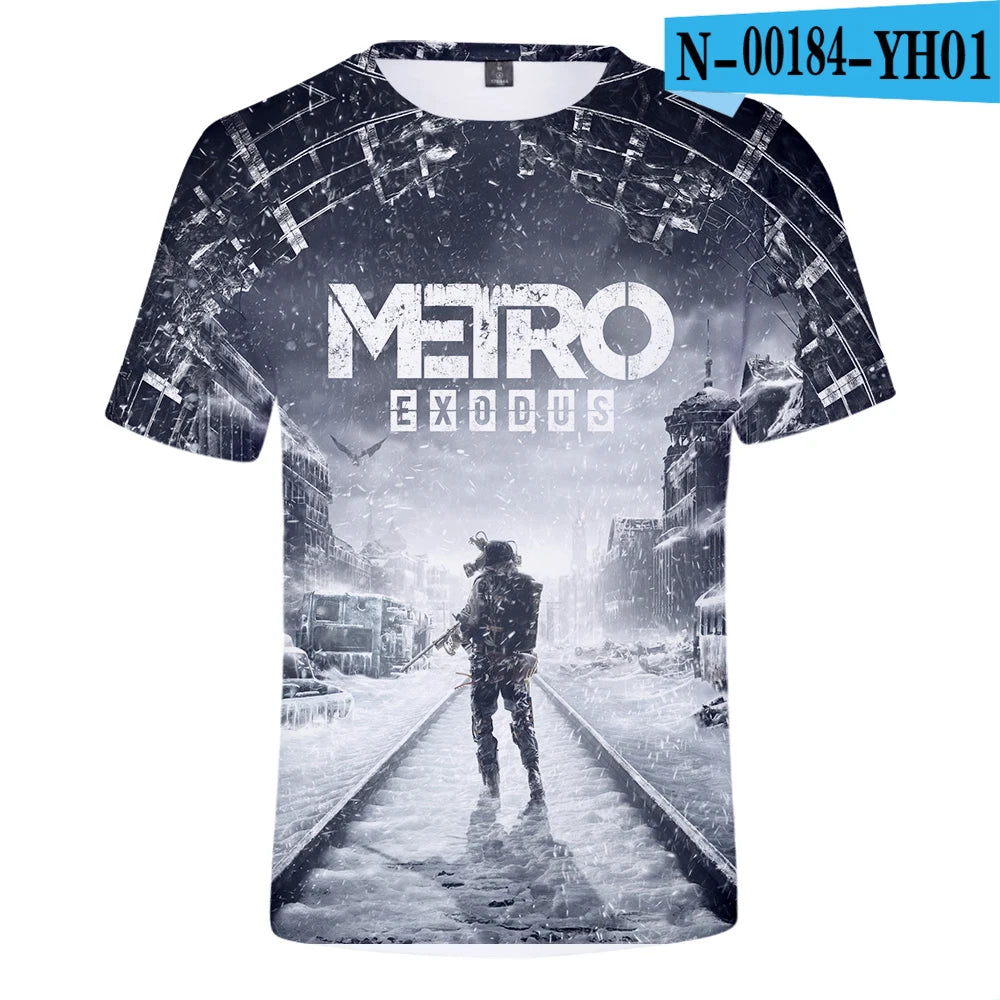 Game Metro Exodus 3D Print T-Shirt Men/Women Summer Fashion Short Sleeves Men Women Casual Trendy T Shirts Oversized