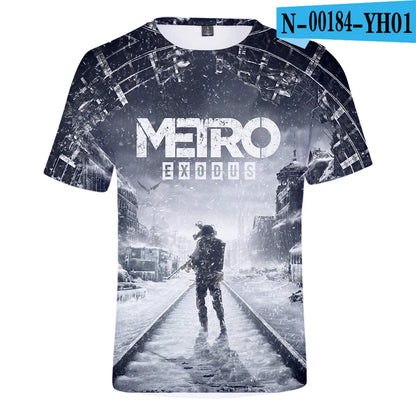 Game Metro Exodus 3D Print T-Shirt Men/Women Summer Fashion Short Sleeves Men Women Casual Trendy T Shirts Oversized