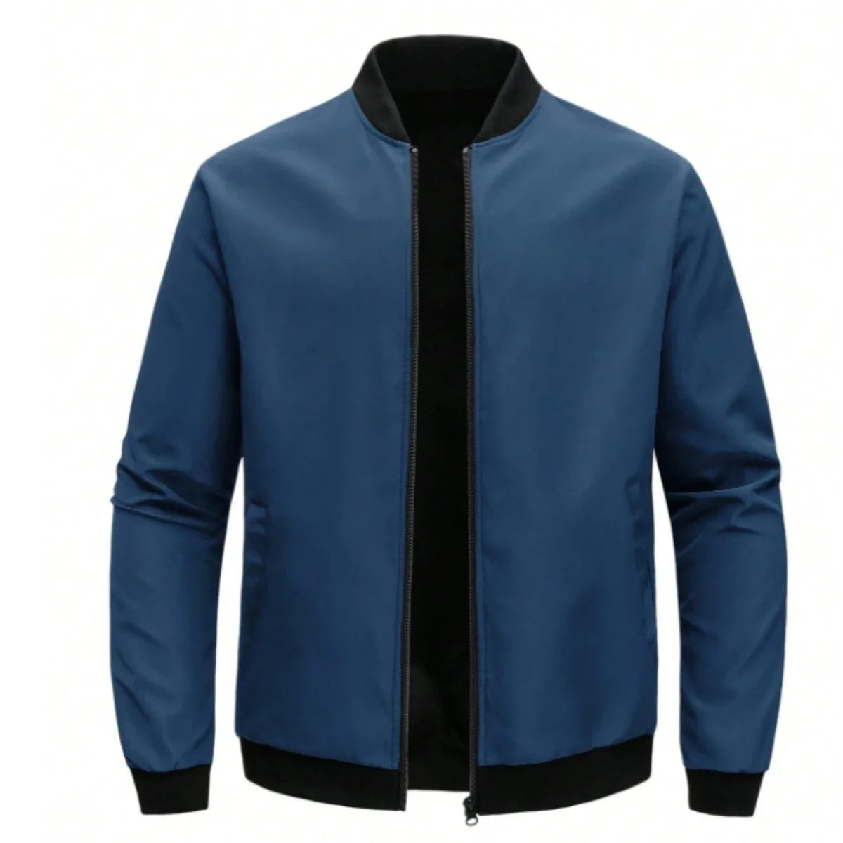 2024 Spring and Autumn New Baseball Collar Short Loose Solid Color Jacket Men&