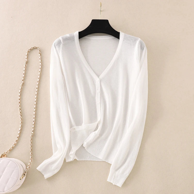 Ice Silk Thin Knitted  Women&