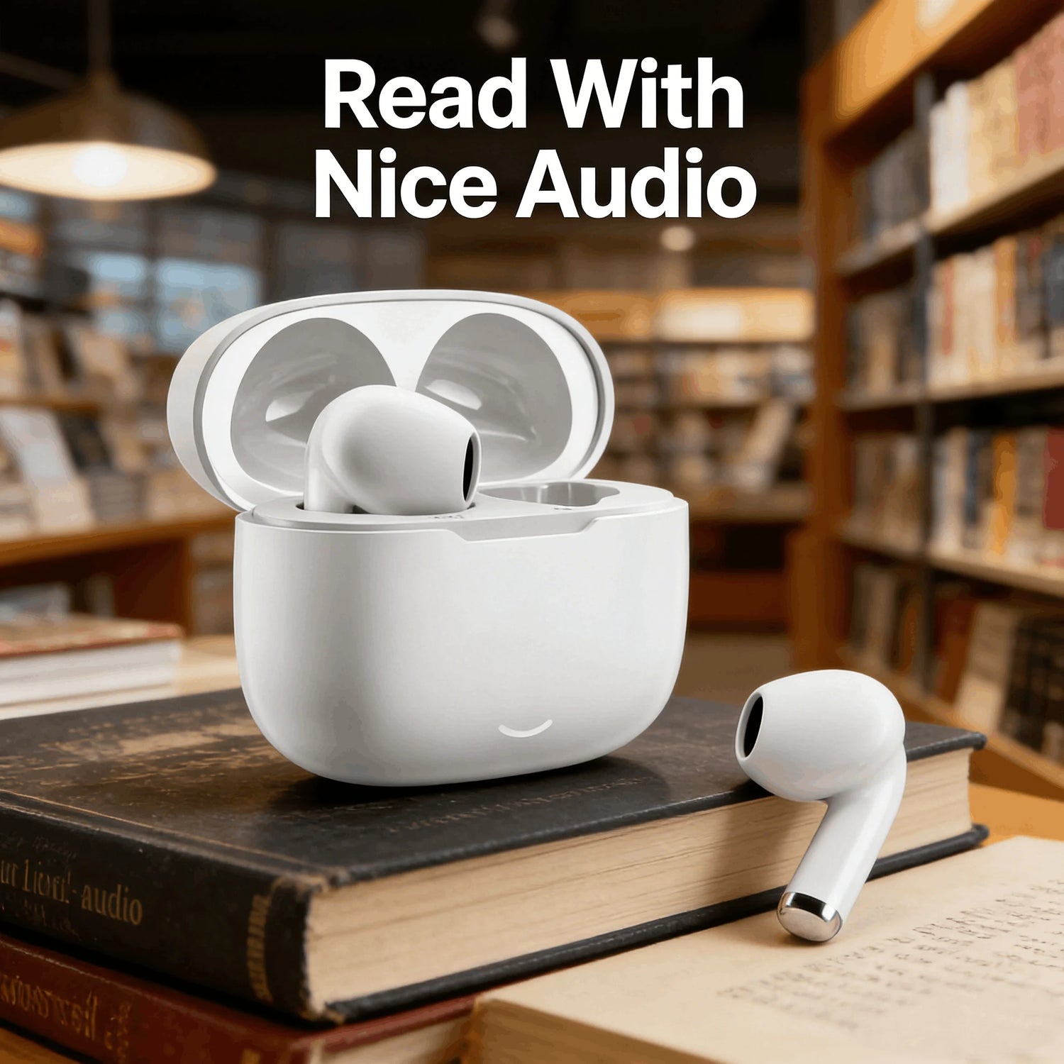 New wireless Bluetooth earbuds with advanced acoustics, compact design, hi-fi sound, ultra-lightweight semi-in-ear fit,