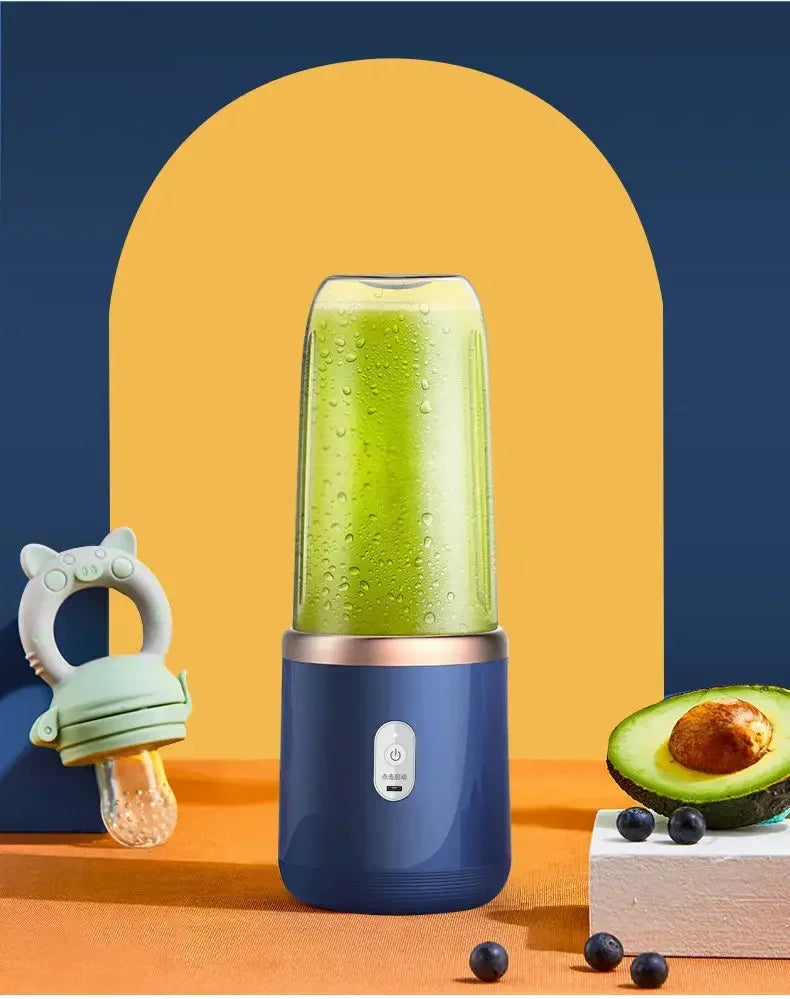Portable Fruit Juice Blenders Summer Personal Electric Mini Bottle Home USB 6 Blades Juicer Cup Machine For Kitchen
