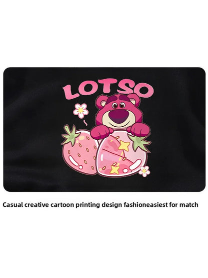 Spring Fall New Style Casual Sweatshirts Sets for Girls 0-8years  Cartoon Printed Kids O Neck Hoodies and Trousers 2pcs Set
