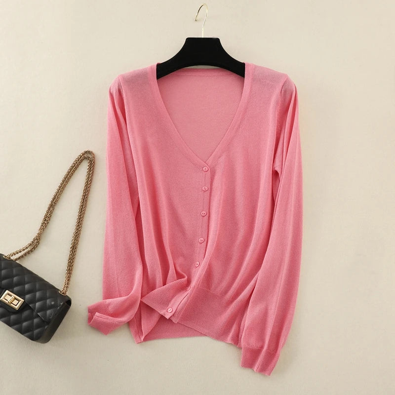 Ice Silk Thin Knitted  Women&