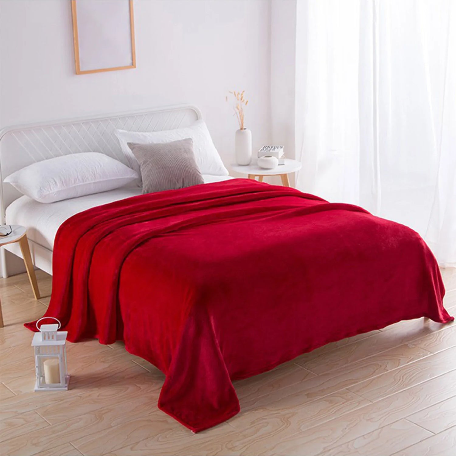 Fleece Blankets Single Twin Blanket For Bed, Full Size Fleece Throw Blanket, Warm Blanket For Winter, Shoulder Knee Cozy Blanket