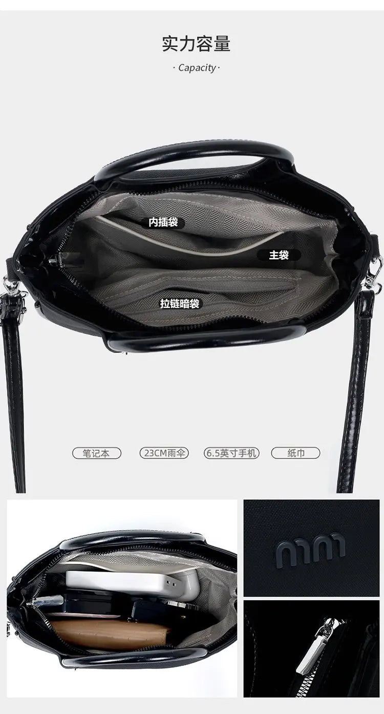 High End Fashionable Bag for Women Classic Elegant Luxury Leather Trendy Paris Designer Vintage Casual Simple Style