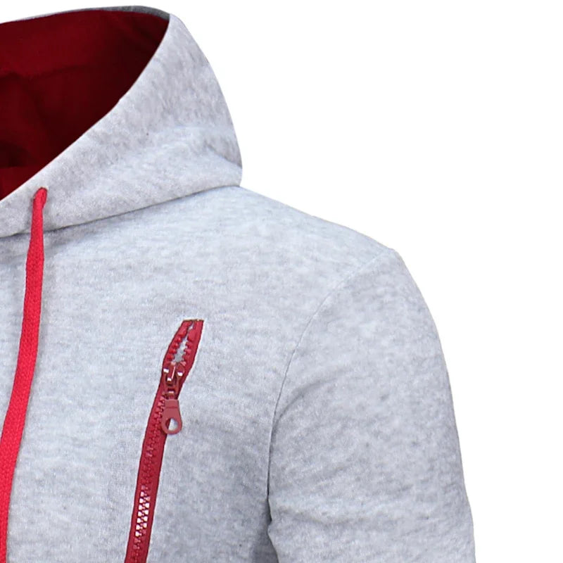 Mens Tracksuit Zipper Hoodies+Sweatpants 2-Piece Set Autumn Winter Male Daily Casual Sports Jackets Jogging Suit Tops Or Pants