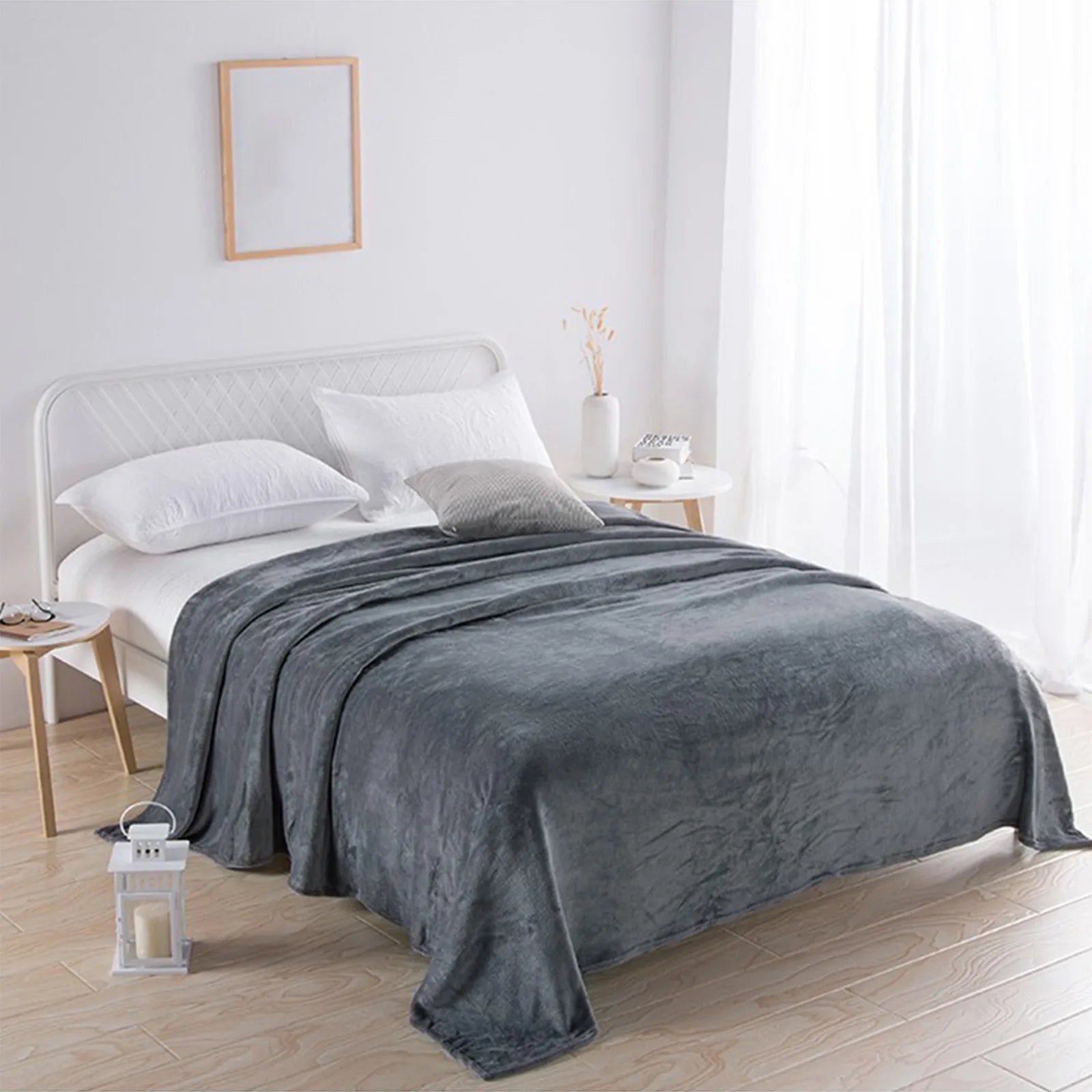 Fleece Blankets Single Twin Blanket For Bed, Full Size Fleece Throw Blanket, Warm Blanket For Winter, Shoulder Knee Cozy Blanket
