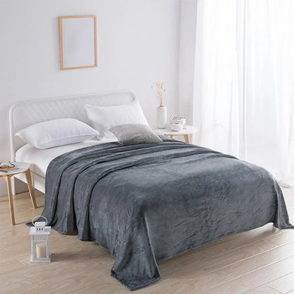 Fleece Blankets Single Twin Blanket For Bed, Full Size Fleece Throw Blanket, Warm Blanket For Winter, Shoulder Knee Cozy Blanket