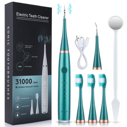 Electric Toothbrush Sonic Dental Teeth Whitening Kit Tooth Whitener Calculus Tartar Remover Tools Cleaner Stain Oral Care
