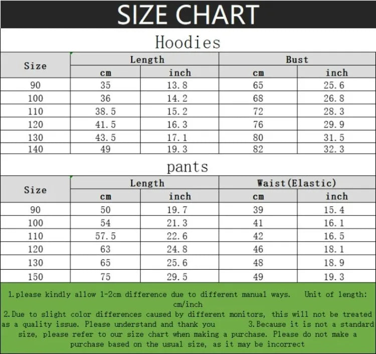Spring Fall New Style Casual Sweatshirts Sets for Girls 0-8years  Cartoon Printed Kids O Neck Hoodies and Trousers 2pcs Set