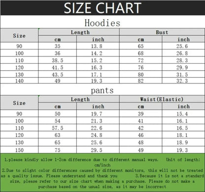 Spring Fall New Style Casual Sweatshirts Sets for Girls 0-8years  Cartoon Printed Kids O Neck Hoodies and Trousers 2pcs Set