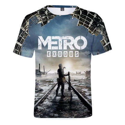 Game Metro Exodus 3D Print T-Shirt Men/Women Summer Fashion Short Sleeves Men Women Casual Trendy T Shirts Oversized