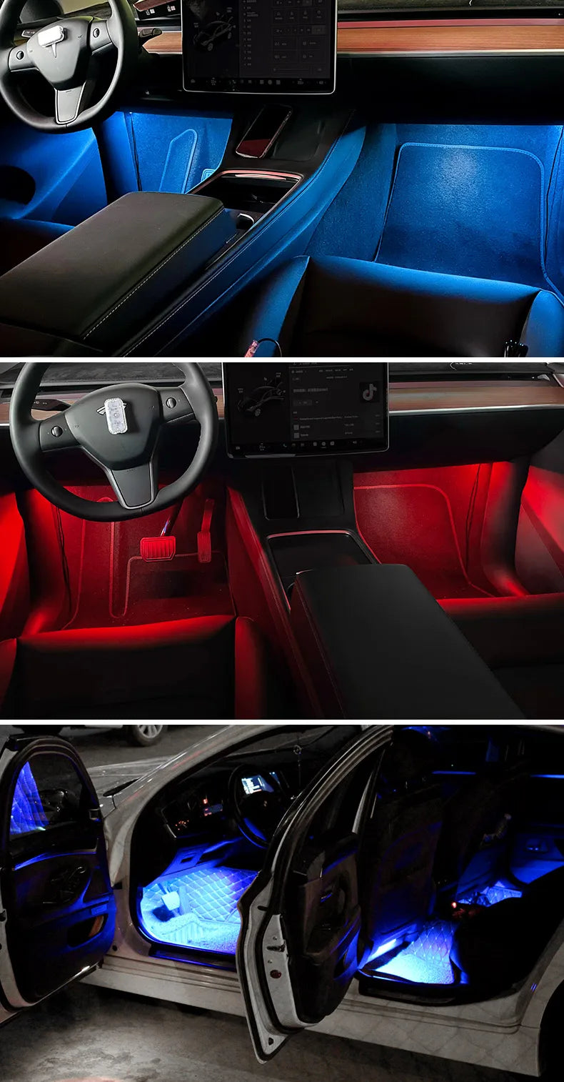 Led Car Ambient Light With USB 5V Universal Car Interior Foot Lamp Decoration Backlight Lighting Auto Decorative Neon Lights