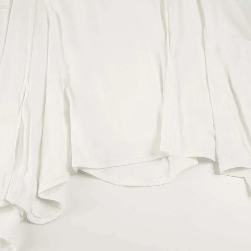 Vacation style temperament irregular European and American fashion spicy girl mid length skirt