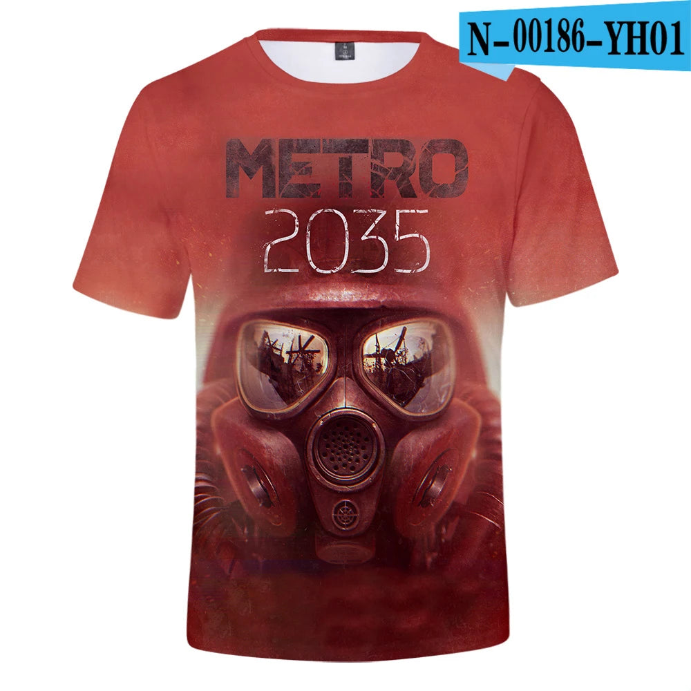 Game Metro Exodus 3D Print T-Shirt Men/Women Summer Fashion Short Sleeves Men Women Casual Trendy T Shirts Oversized
