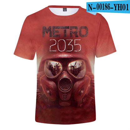 Game Metro Exodus 3D Print T-Shirt Men/Women Summer Fashion Short Sleeves Men Women Casual Trendy T Shirts Oversized