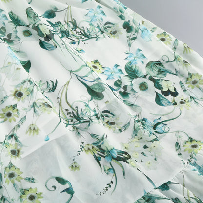 Luxury high-end celebrity style photography banquet evening dress sexy backless vacation print noble dress