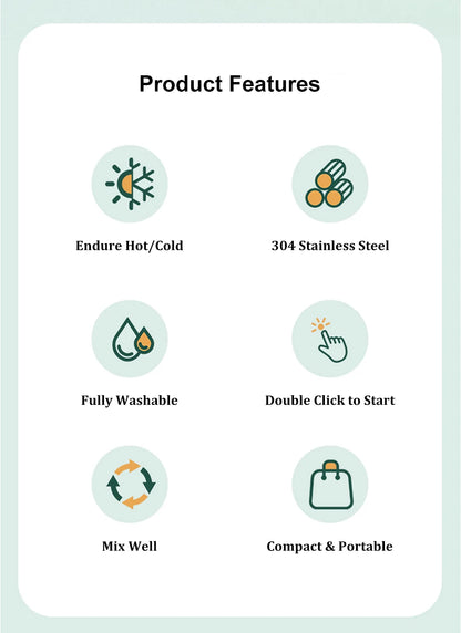 Mini Portable Blender Electric Mixer Machine Portable Blender Bottles Automatic Mixing Cup Rechargeable Electric Shaker Bottle