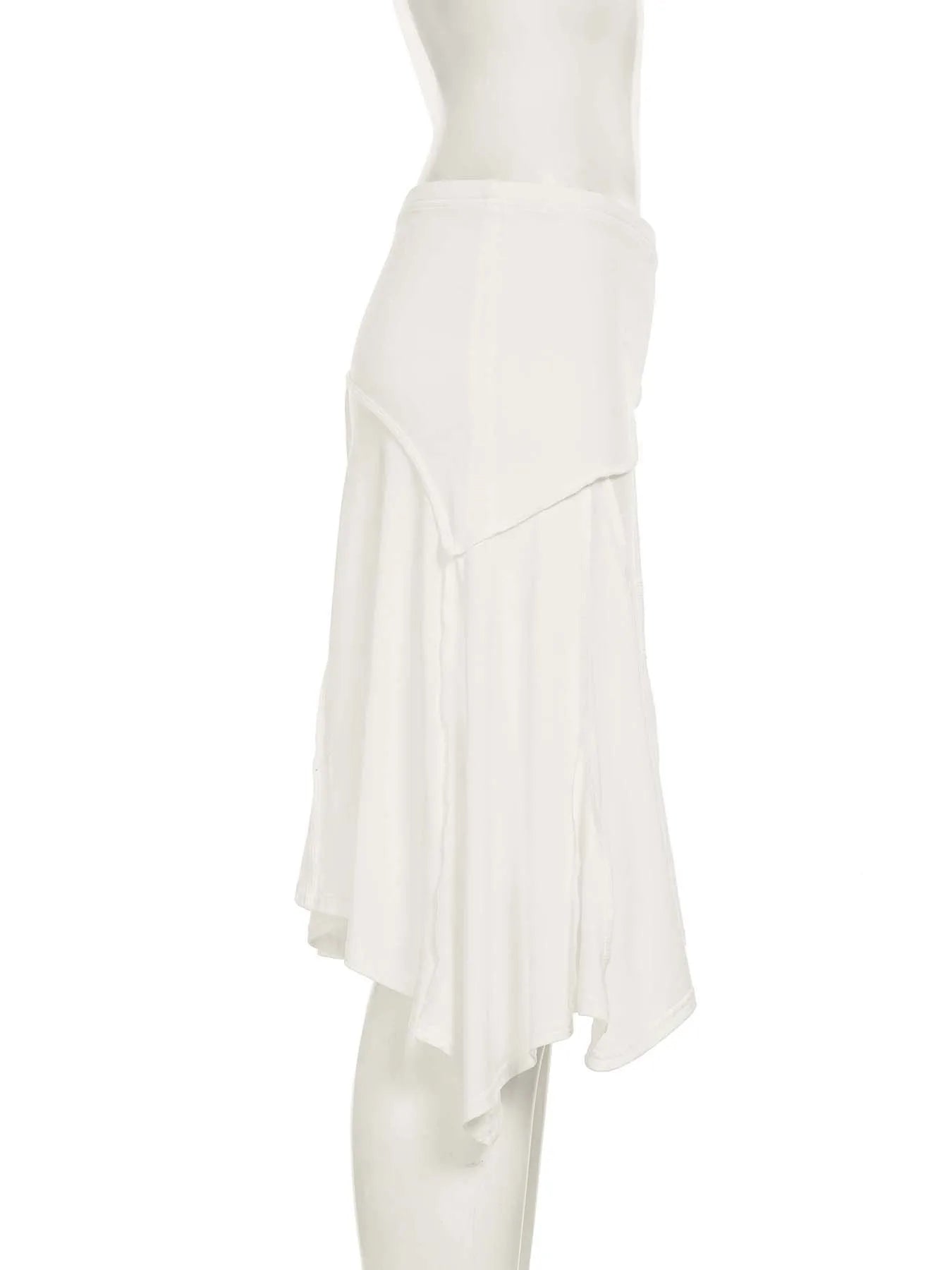 Vacation style temperament irregular European and American fashion spicy girl mid length skirt